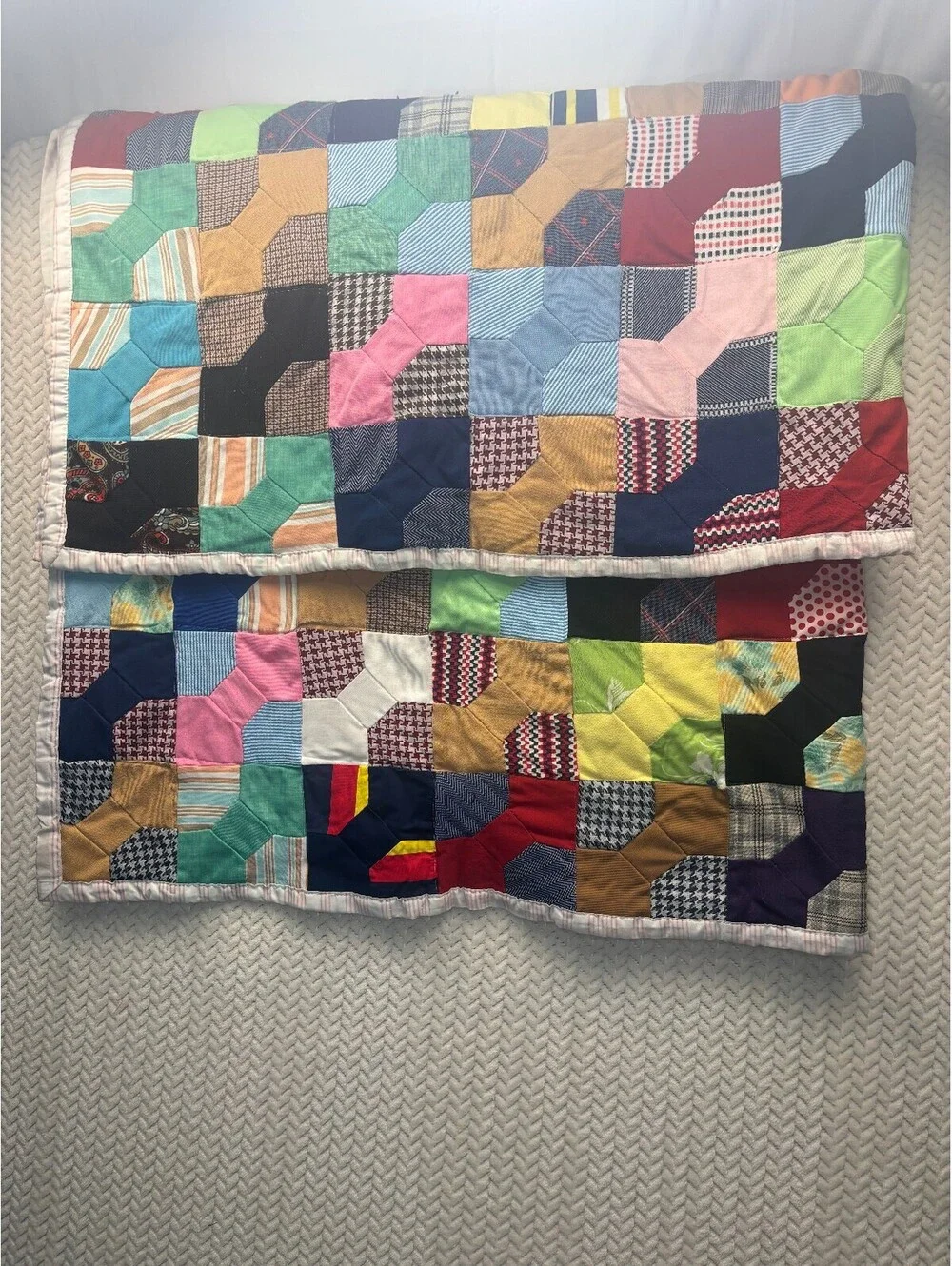 Handmade Patchwork Quilt Blanket Twin Size